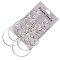 Shangjie OEM Multi-piece set of personalized exaggerated hoop earrings alloy oversized hoop earrings